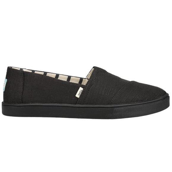 TOMS • Women’s Alpargata Heritage Canvas Shoes • Black on Black • 8.5 - Picture 3 of 15